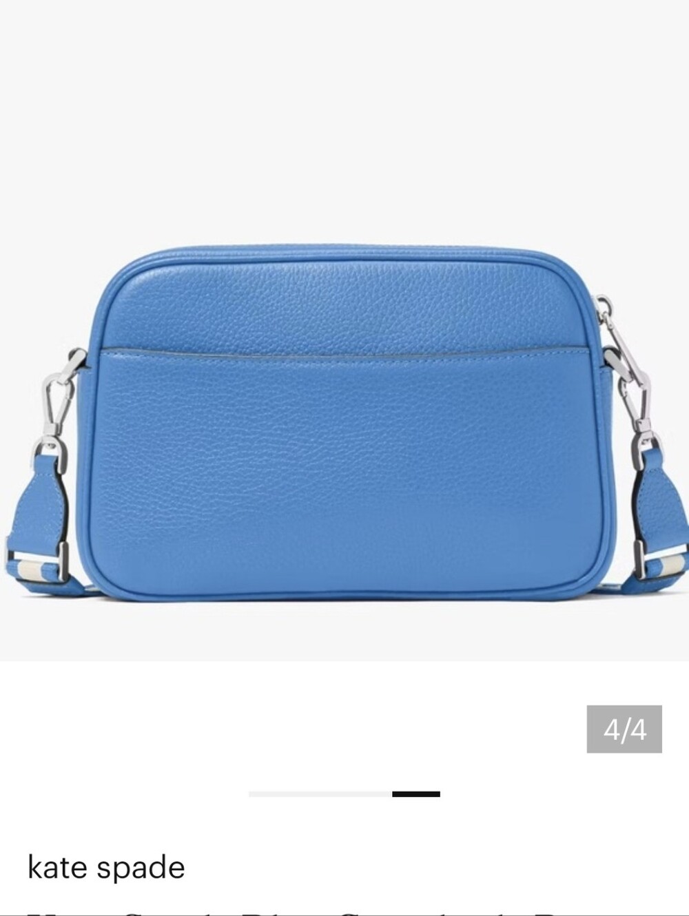 Kate Spade Emma Pebbled Leather Crossbody Tide Blue Color NWT